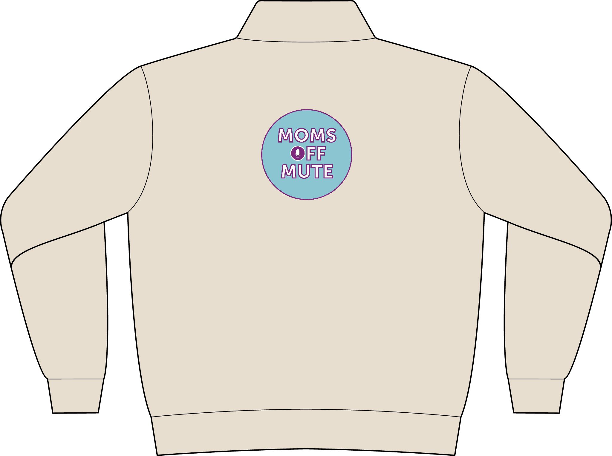 Women's Stencil Half Zip Crew - Image 7
