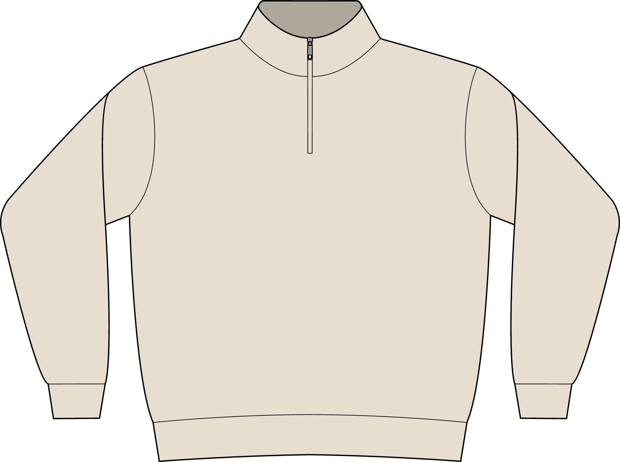 Women's Stencil Half Zip Crew - Image 5